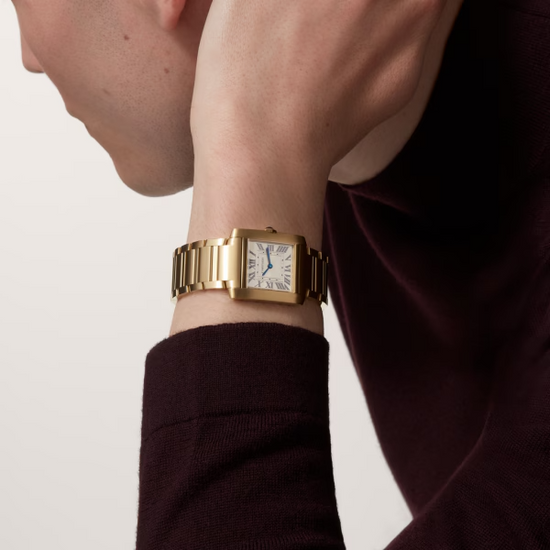Cartier Replica Watch Tank Francaise, 18k Yellow Gold, 32mm x 27mm, WGTA0113