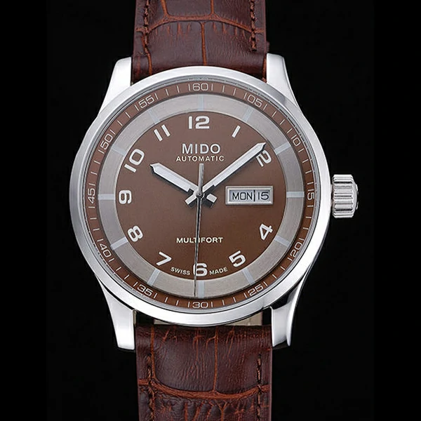 Mido Multifort Brown Dial Brown Leather Strap new60078