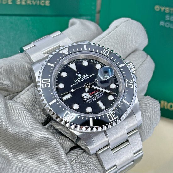 Pre-owned Rolex Replica Watch Sea-Dweller Red Letters 43mm Black Dial Oyster 126600-0001