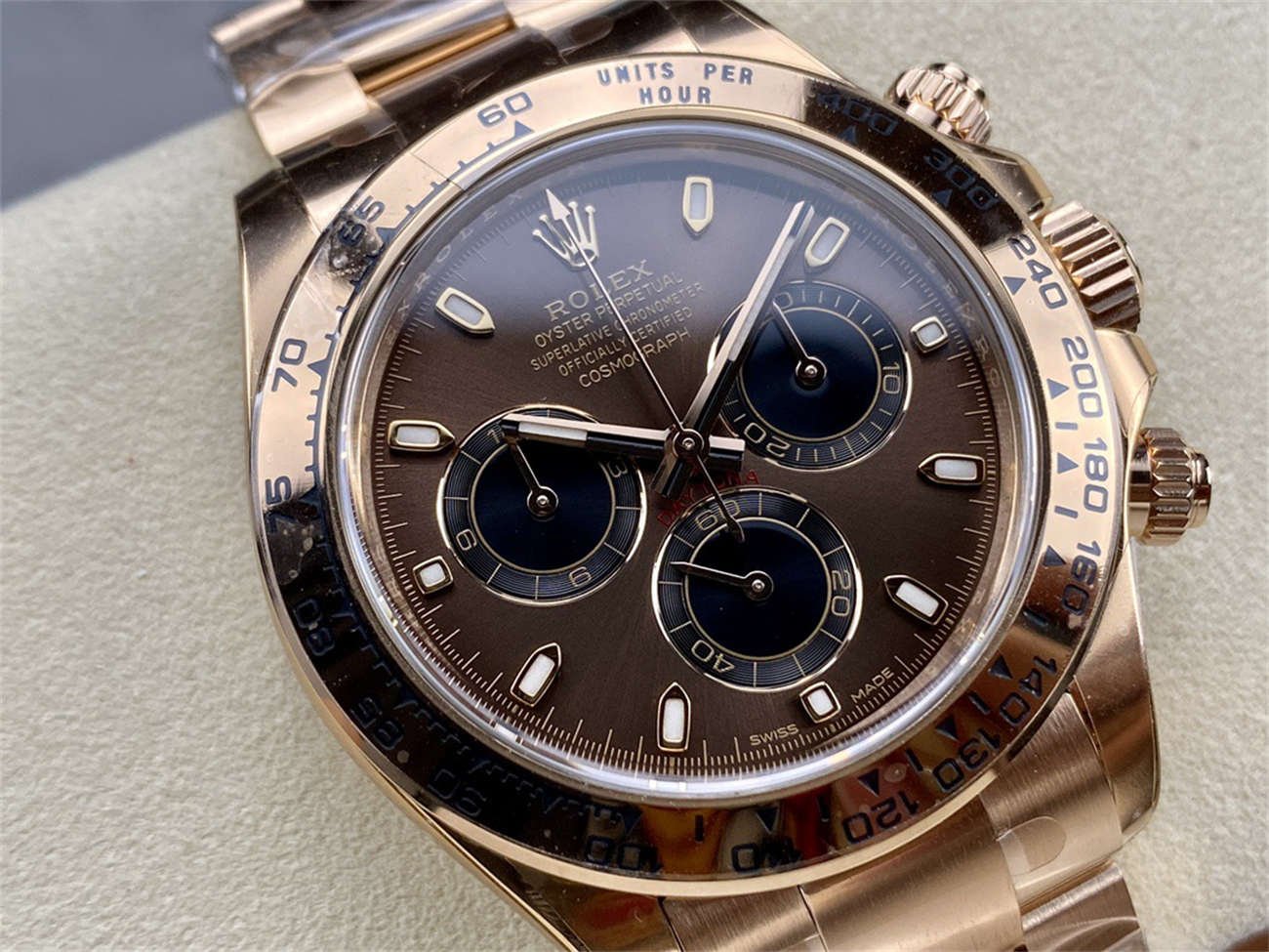 Rolex Daytona Chocolate Dial – Everose Gold 4130 Replica