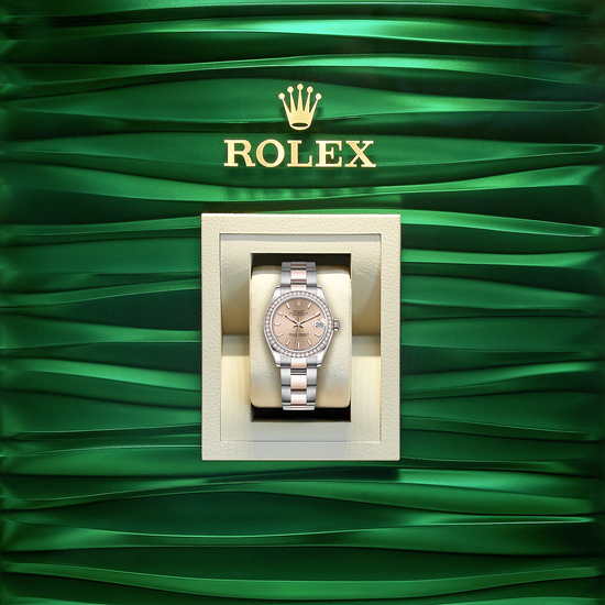 Rolex Replica Watch Datejust 31, Oystersteel, 18kt Everose Gold and diamonds, 278381RBR-0009