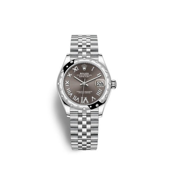 Rolex Replica Watch Datejust 31, Oystersteel, 18kt White Gold and diamonds, 278344RBR-0030