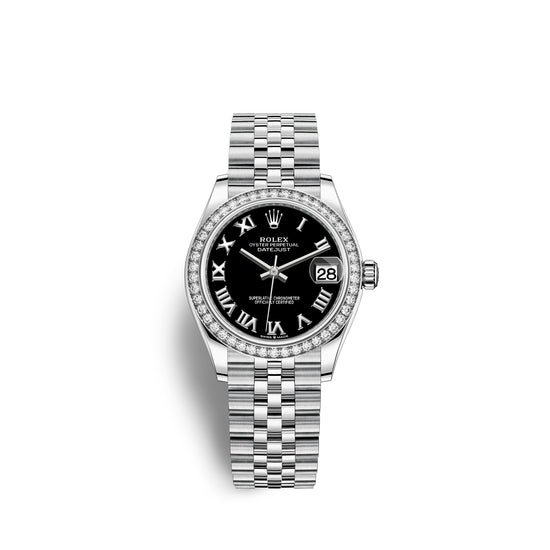 Rolex Replica Watch Datejust 31, Oystersteel, 18kt White Gold and diamonds, 278384RBR-0002