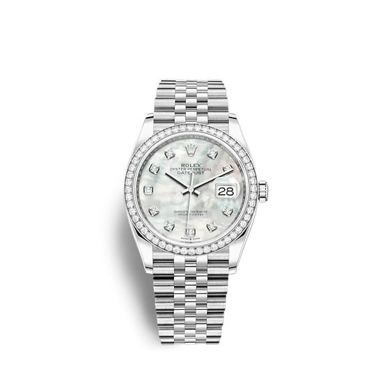 Rolex Replica Watch Datejust 36 Oystersteel and white gold 126284RBR-0011