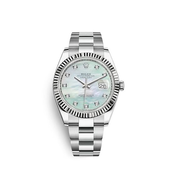 Rolex Replica Watch Datejust 41 Oystersteel and white gold 126334-0019