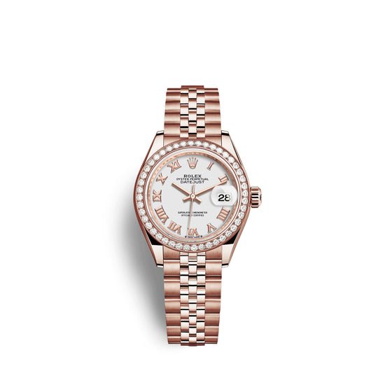 Rolex Replica Watch Lady-Datejust 28, 18kt Everose Gold and diamonds, 279135RBR-0024
