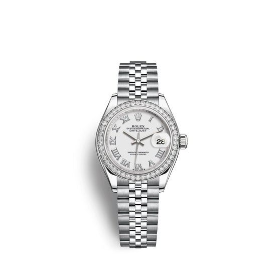 Rolex Replica Watch Lady-Datejust 28, Oystersteel and 18k White Gold, 279384RBR-0019